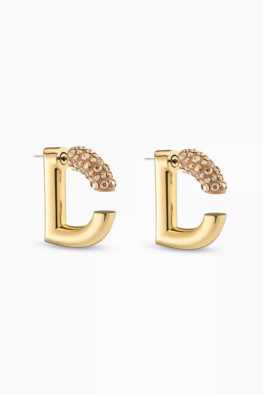 Dash Earrings in 12kt Gold-plated Brass