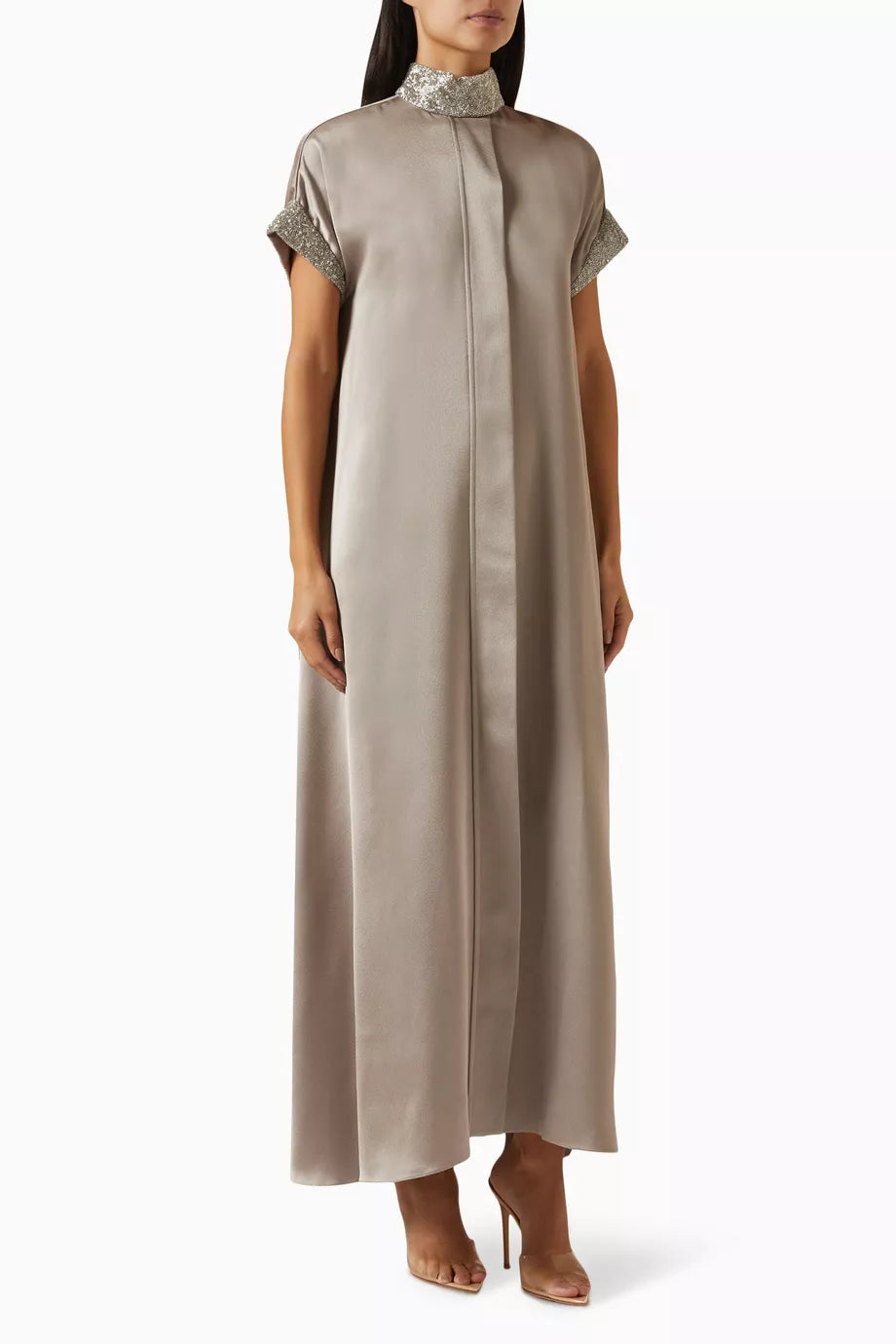 Cannes Embellished Gown in Silk