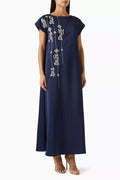 Linear Jewels Kaftan in Silk