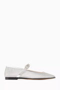 Mary Jane Ballerina Flats in Mesh