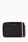 Large Jet Set Crossbody Bag in Logo Canvas