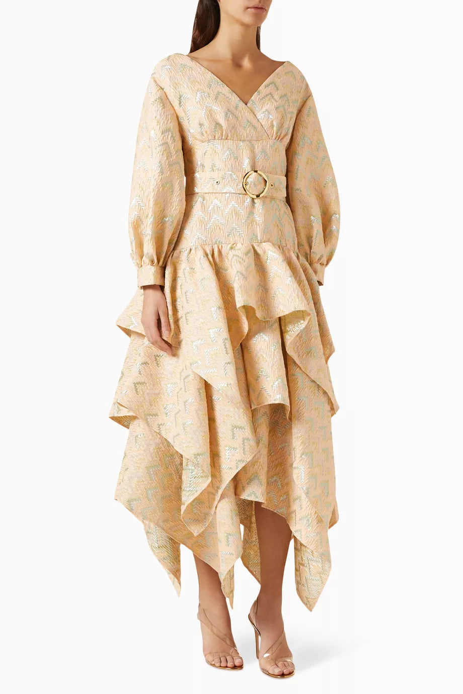 Flared Asymmetrical Midi Dress