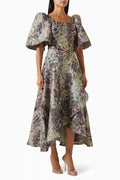 Floral Belted Midi Dress