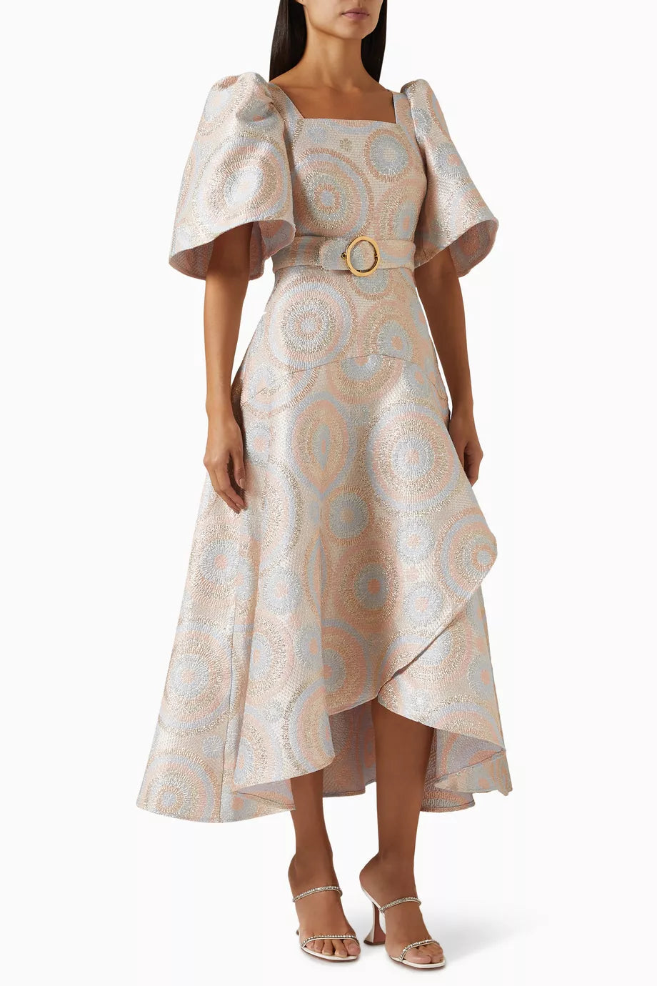 Floral Belted Midi Dress