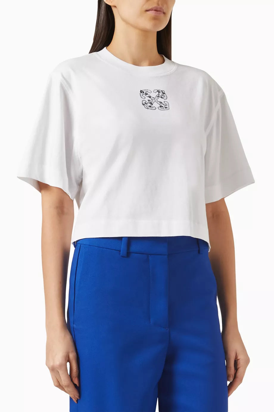 Bling Leaves Arrow Crop Top in Cotton