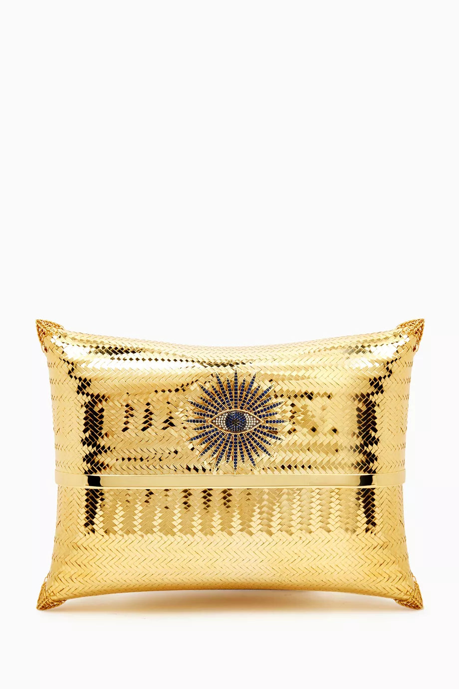 Eye Of The Sun Evening Bag in  24kt Gold-plated Brass